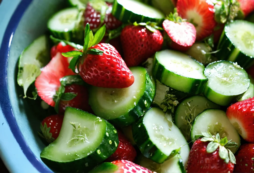 Delicious and Refreshing Strawberry Cucumber Salad Recipe