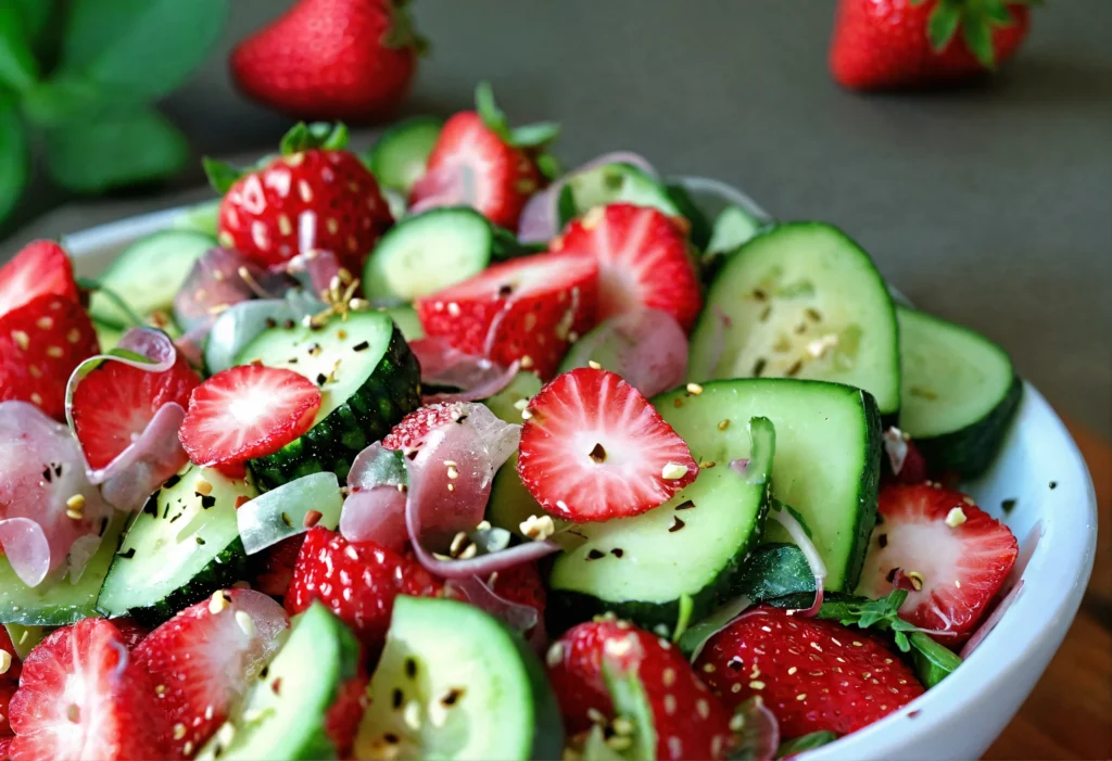 Delicious and Refreshing Strawberry Cucumber Salad Recipe