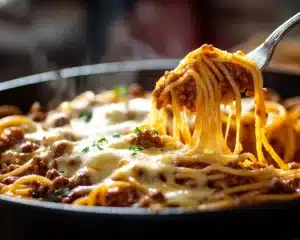 Easy Chicken Spaghetti Casserole Recipe - A Cheesy, Comforting Family Dinner
