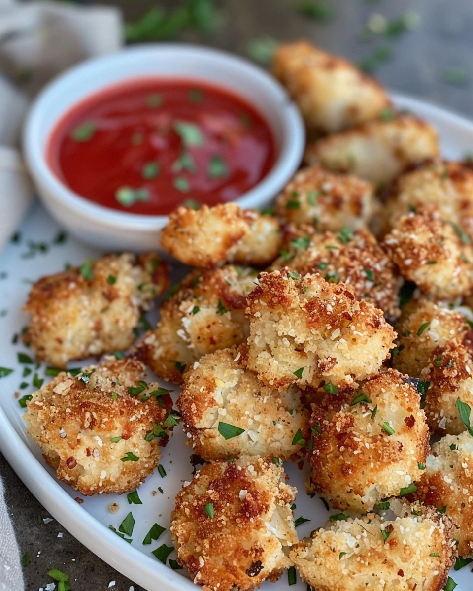 Crispy Parmesan Cauliflower Bites Recipe