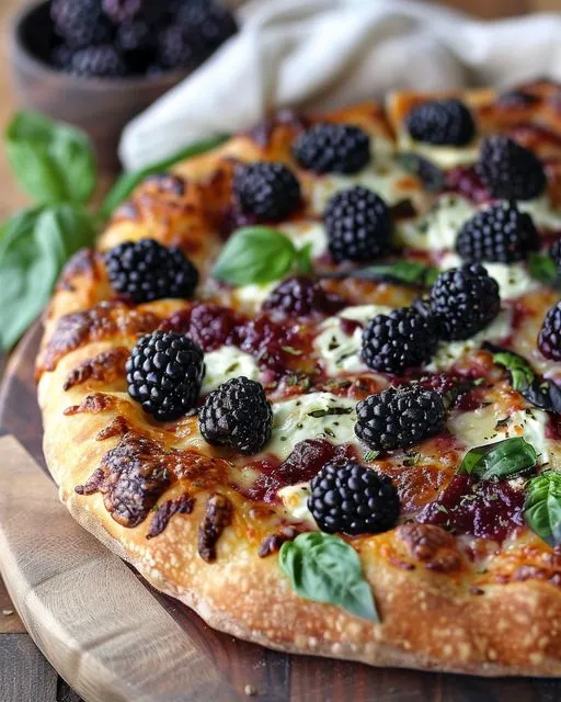 Welcome to a Delicious Adventure: Blackberry Basil Ricotta Pizza!