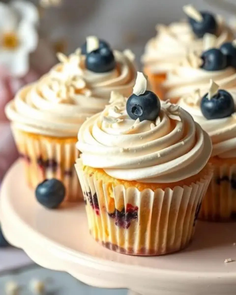 White Chocolate Blueberry Cheesecake Cupcakes Recipe