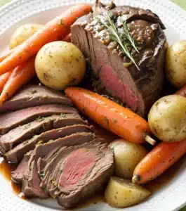 Easy Crockpot Roast with Potatoes and Carrots