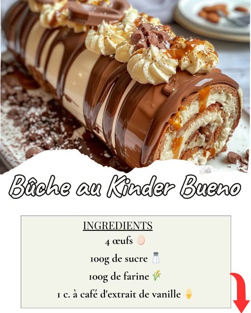 Recette de Bûche au Kinder Bueno