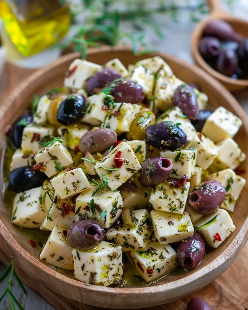 Marinated Cheese and Olives