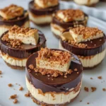 No Bake Chocolate Caramel Cheesecake Bites 🍫