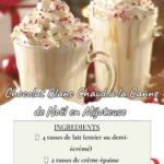 Recette de Chocolat Blanc Chaud à la Canne de Noël en Mijoteuse