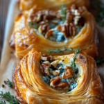 Blue Cheese, Walnut, and Thyme Pull-Apart Puff Pastry Twirl