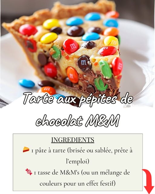 Chocolate Chip and M&M's Pie