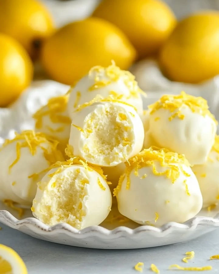 Easy Lemon Cheesecake Truffles