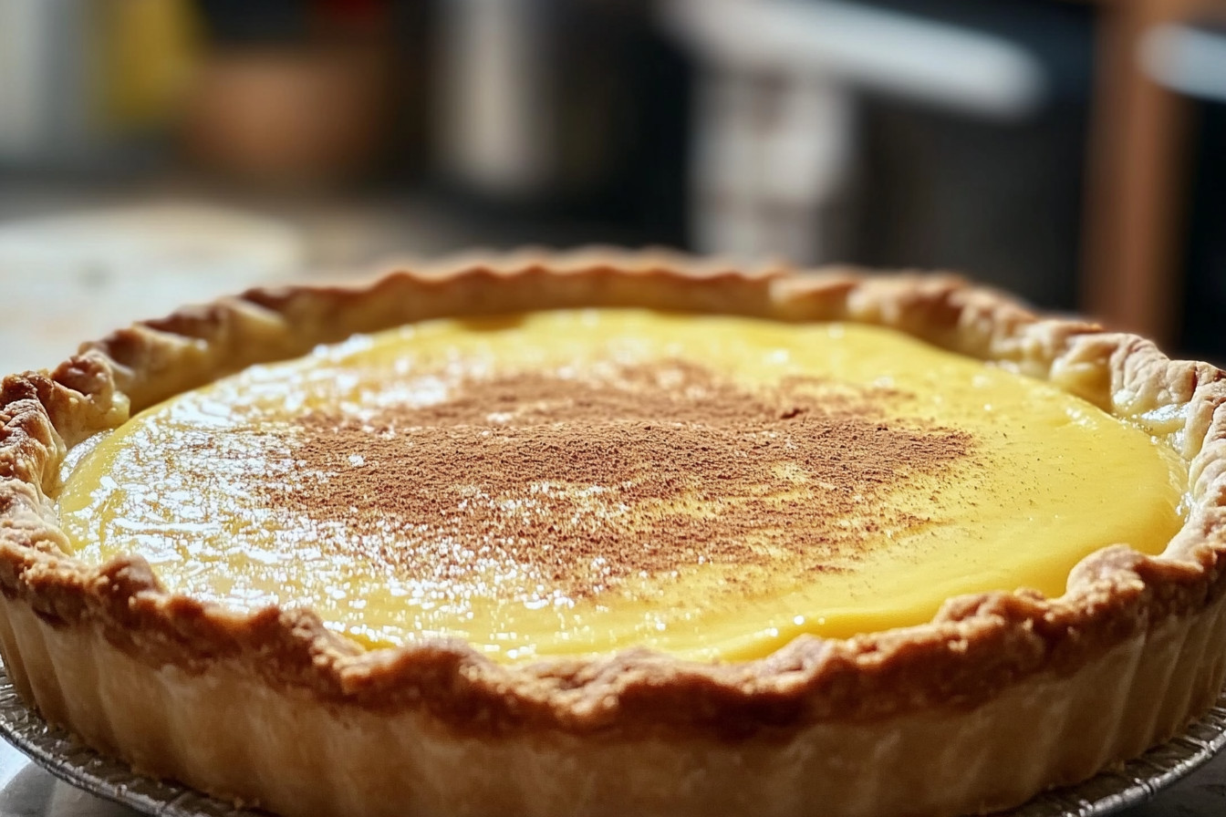 Old School Egg Custard Pie