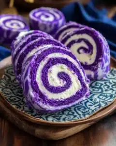 Ube Roll Cake Recipe 2 Ube Roll Cake, Ube Cake, Ube Dessert, Filipino Desserts, Roll Cake Recipe, Easy Cake Recipes, Soft Cake Recipes, Ube Recipes, Purple Yam Cake, Filipino Baking