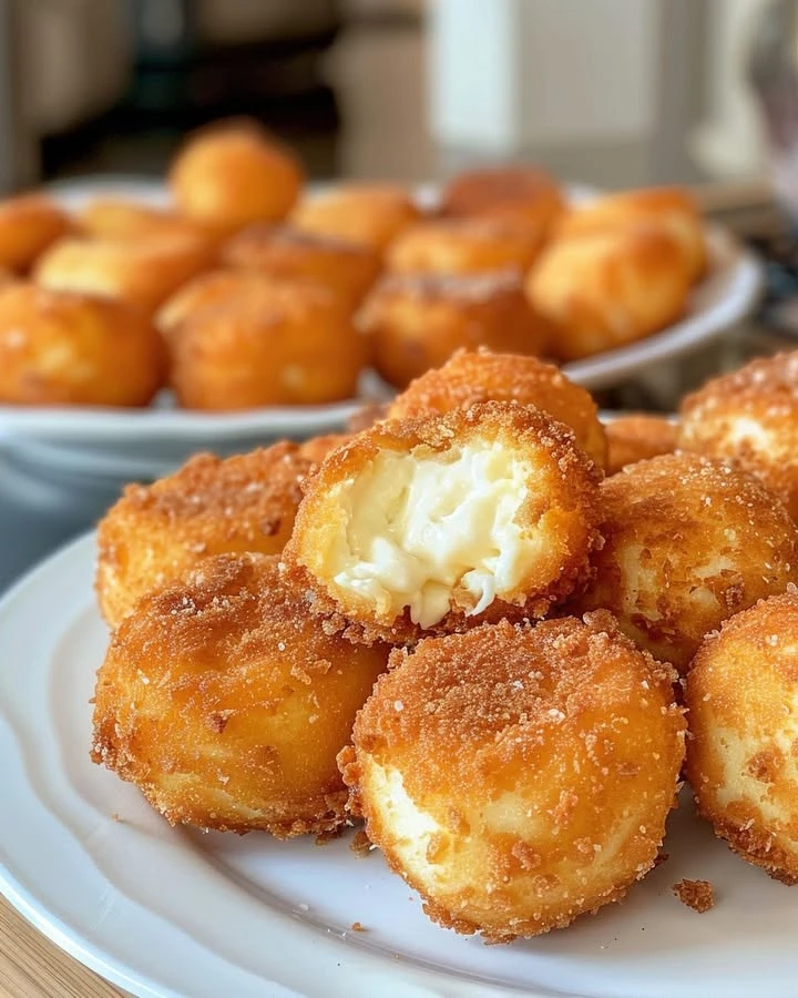 Crispy Fried Cheesecake Bites