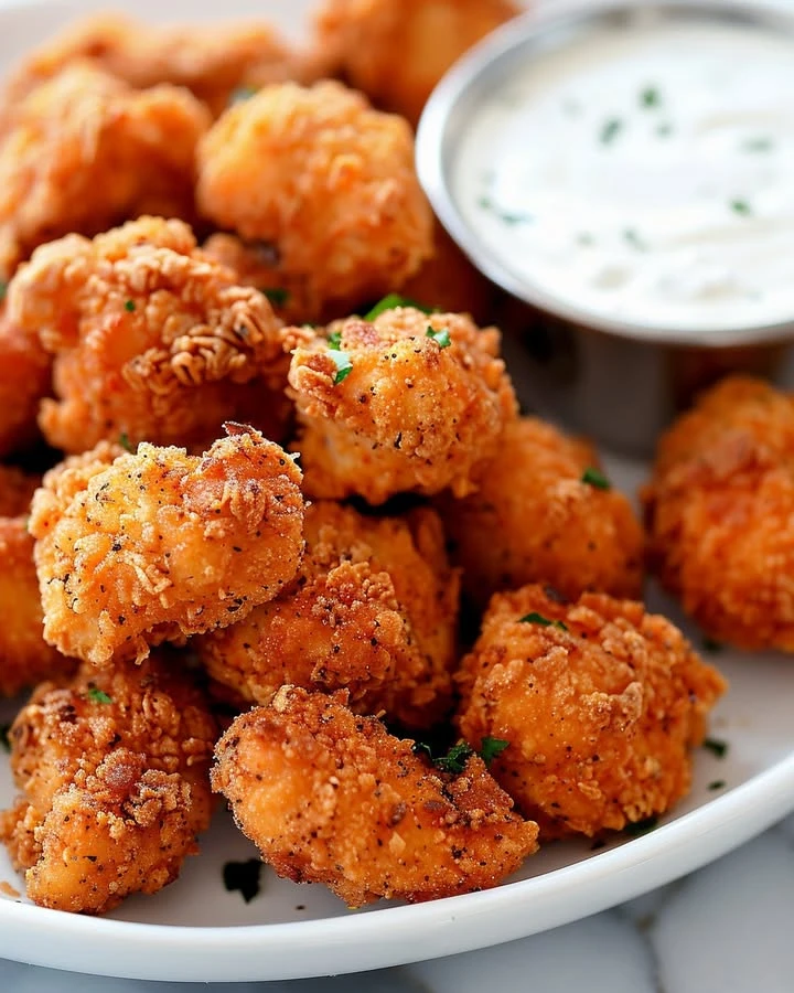 Looking for the perfect snack or appetizer? This Crispy Popcorn Chicken recipe delivers irresistible bite-sized chicken pieces with.