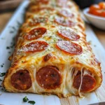 Tremendous Loaded Pepperoni Pizza Stromboli