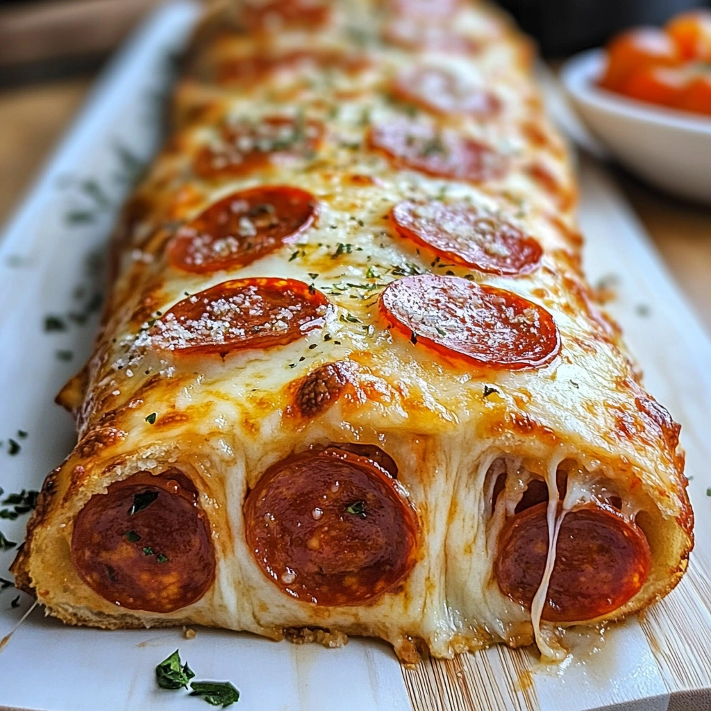 Tremendous Loaded Pepperoni Pizza Stromboli