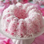 Raspberry Swirl Coconut Snowball Cake Recipe