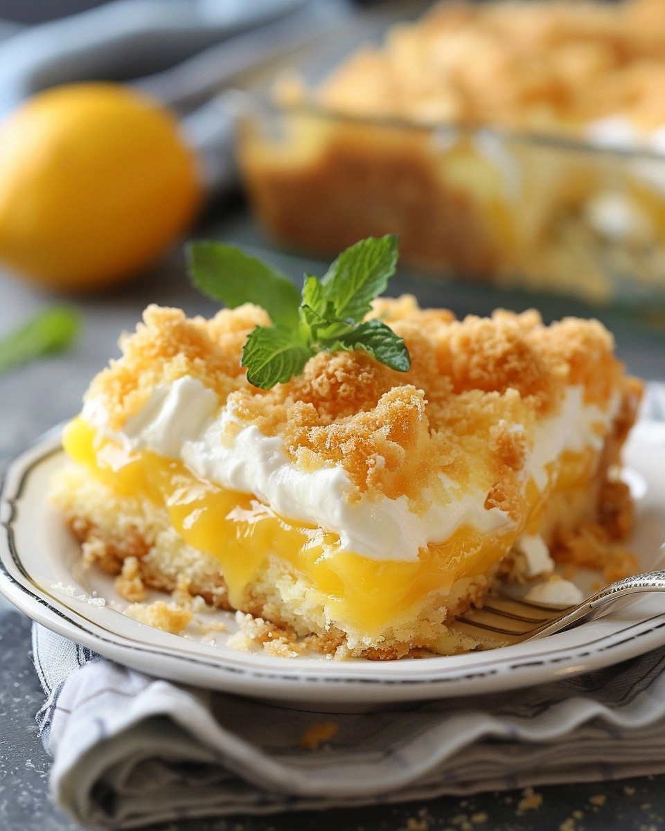 Lemon Cream Cheese Dump Cake