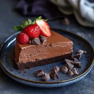 No Bake Chocolate Mousse Cake