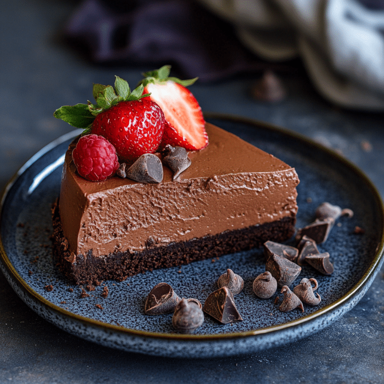 No Bake Chocolate Mousse Cake