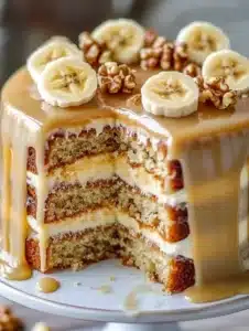Banana Walnut Cream Cake