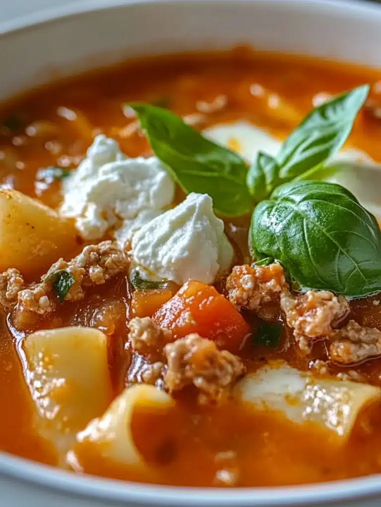 Cheesy Lasagna Soup