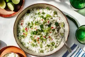Zesty Cilantro Lime Rice: The Perfect Flavorful Side Dish for Any Meal! 🌿🍚