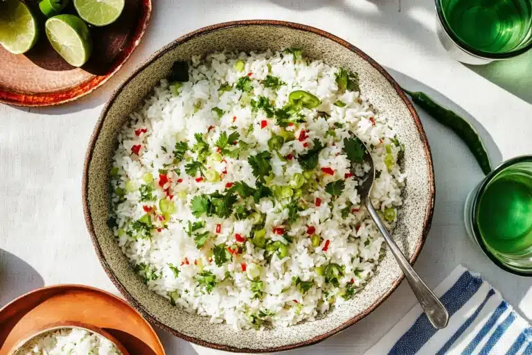 Zesty Cilantro Lime Rice: The Perfect Flavorful Side Dish for Any Meal! 🌿🍚