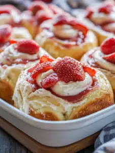 Strawberry Cheesecake Cinnabon Rolls