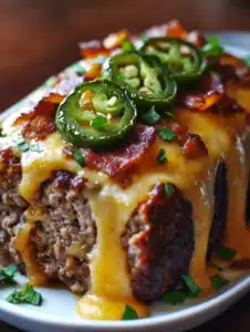 Cheesy Bacon Jalapeño Meatloaf