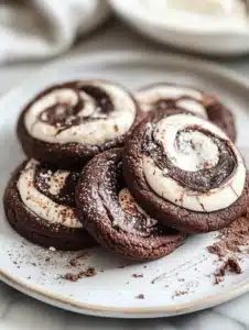 Chocolate Marshmallow Swirl Cookies