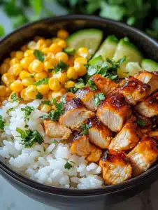 Street Corn Chicken Rice Bowl