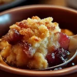 Delicious baked sticky rhubarb pudding served warm with cream.