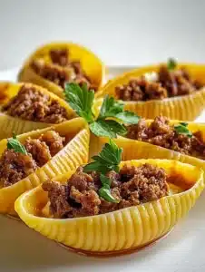 Beef-Stuffed Shells with Creamy Ricotta Filling
