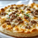 Biscuits and Sausage Gravy Breakfast Pizza 2 Biscuits and Sausage Gravy Breakfast Pizza