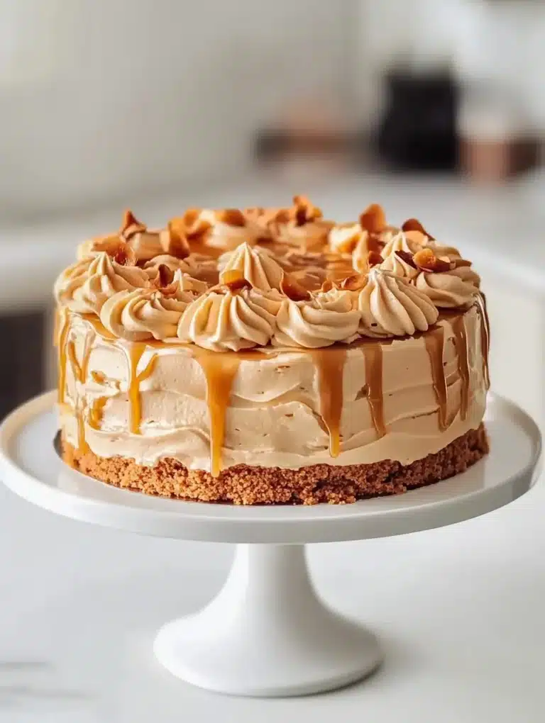 Delicious Caramel Cloud Cake showcasing a light texture and rich caramel topping.