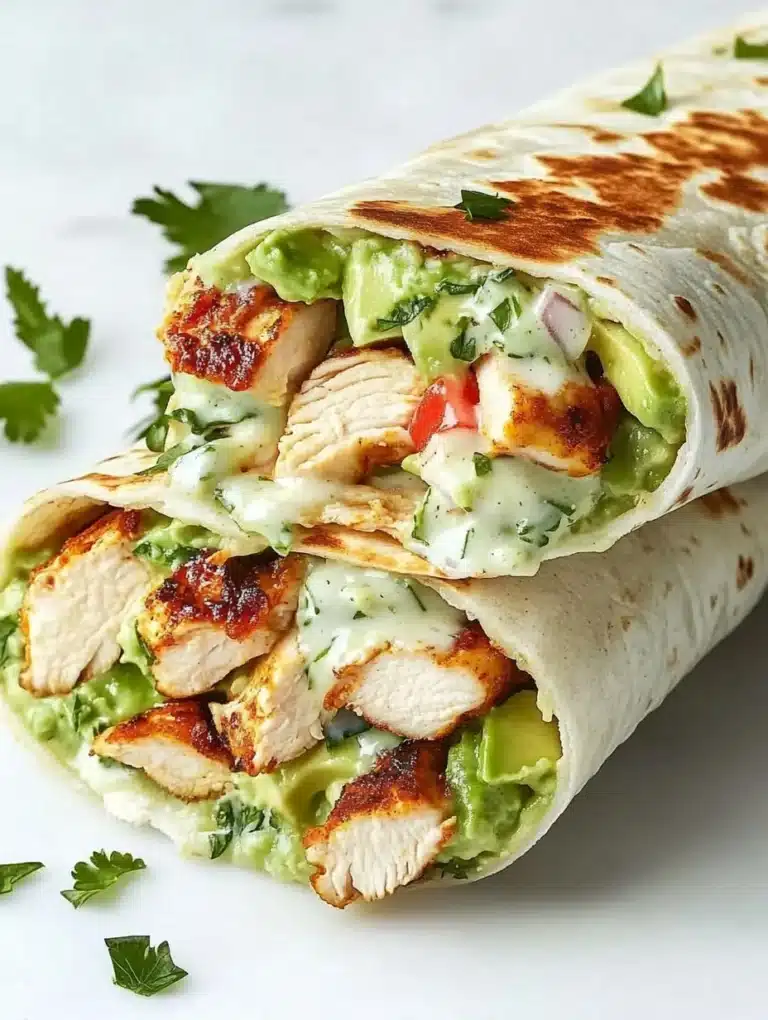 Chicken Avocado Ranch Burritos