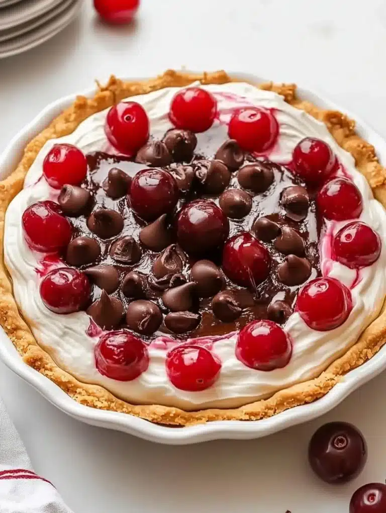 Chocolate Cherry Cream Pie Bliss