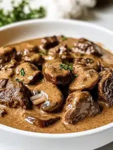 Creamy Crockpot Beef Tips & Mushrooms 5 Creamy Crockpot Beef Tips & Mushrooms