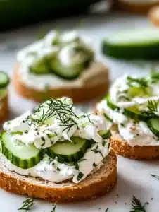 Creamy Cucumber Tea Sandwiches