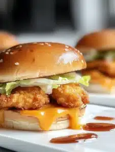 Crispy Chicken Smash Burgers