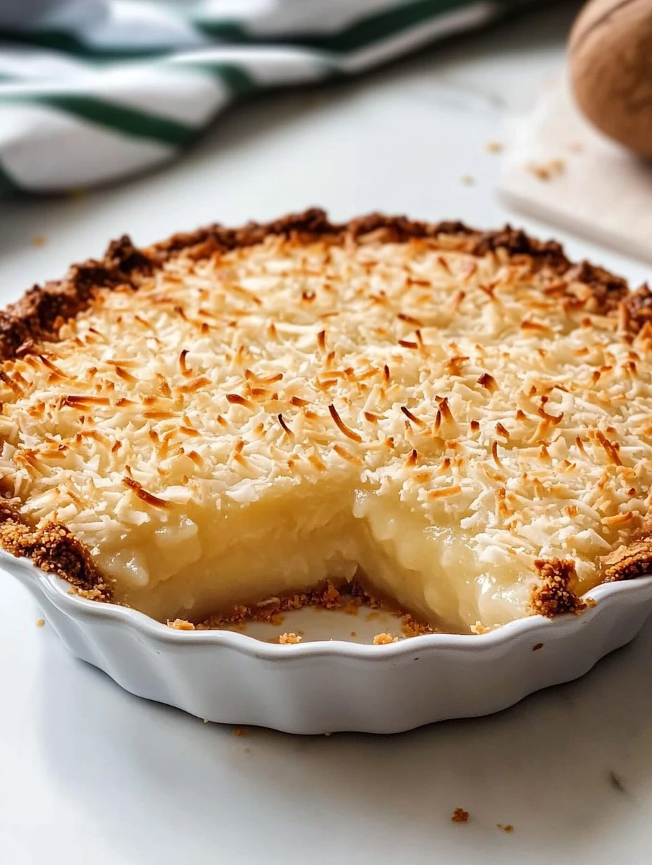 Crustless Coconut Pie