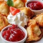 Deep-Fried Strawberry Cheesecake Stuffed Wonton Bites: A Sweet Treat You'll Adore