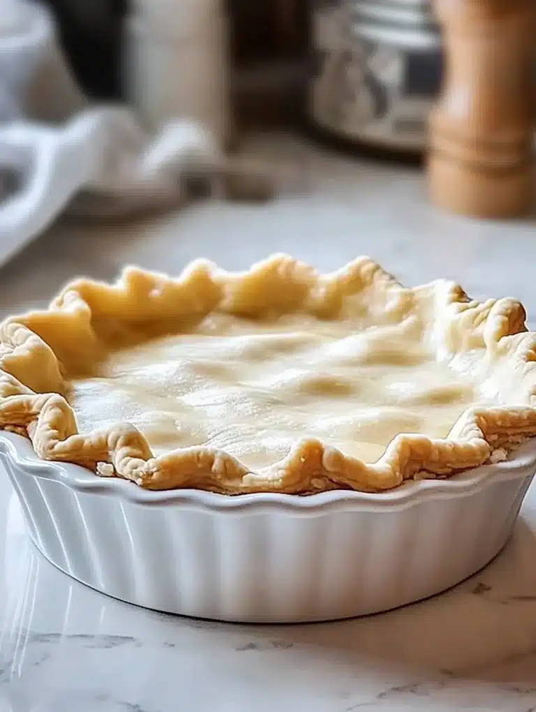 Flaky and delicious easy pie crust ready for filling