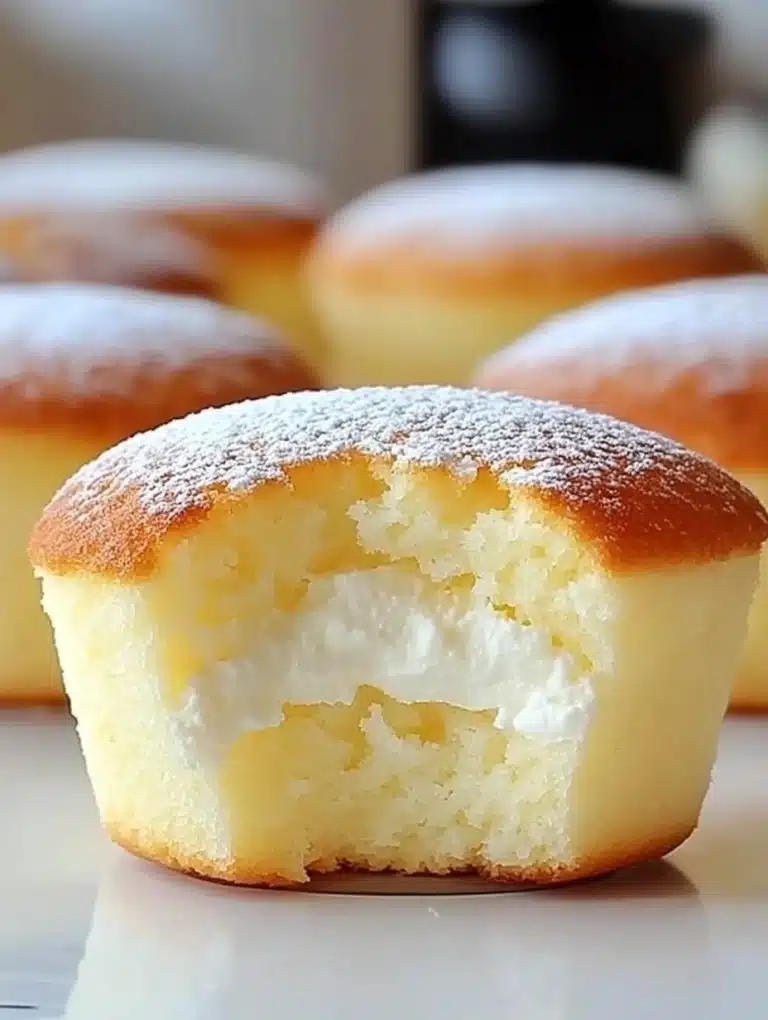 Fluffy Japanese Cotton Cheesecake Cupcakes