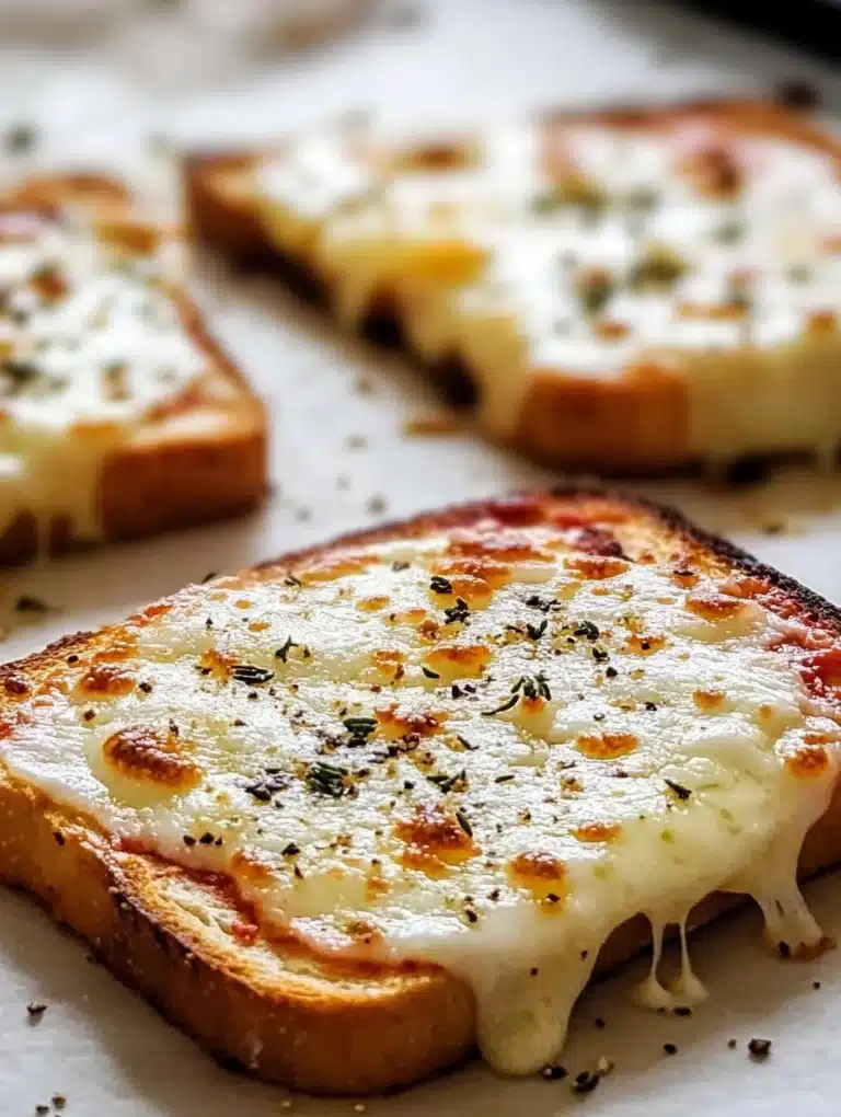 Garlic Toast Pizzas