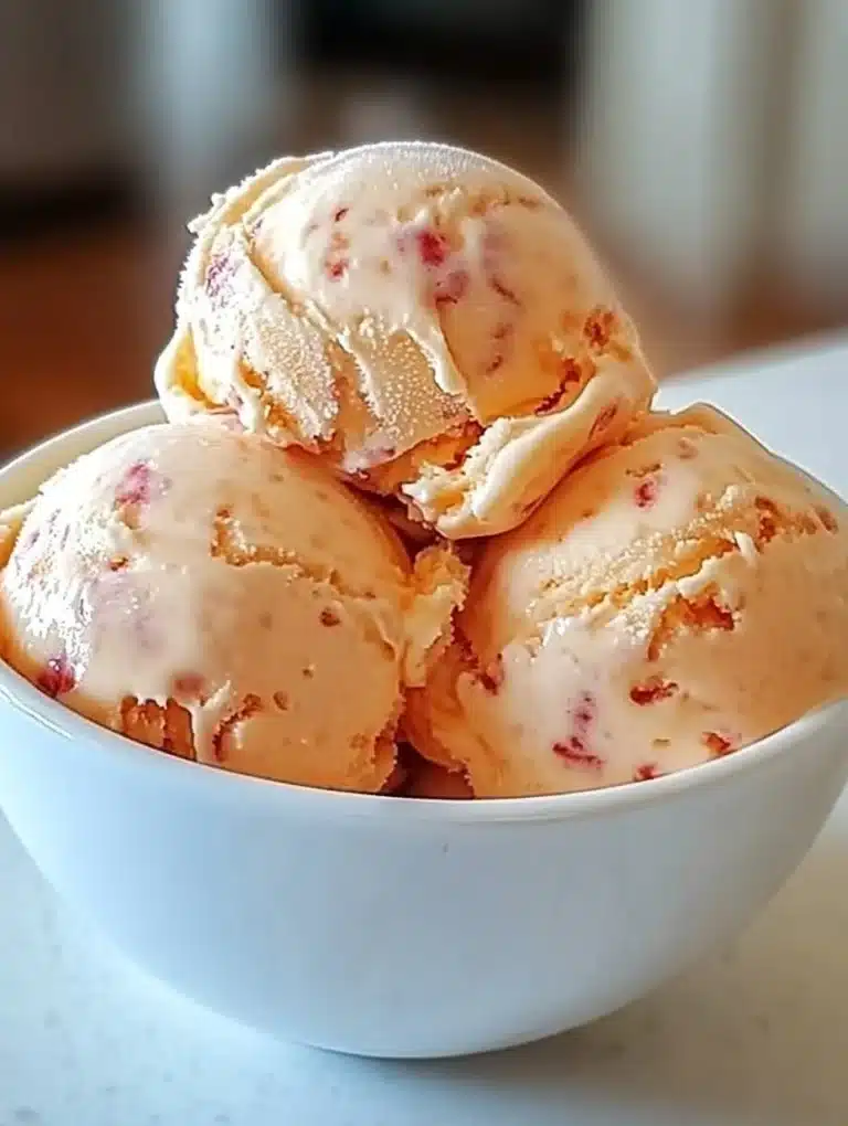 Homemade Peach Ice Cream