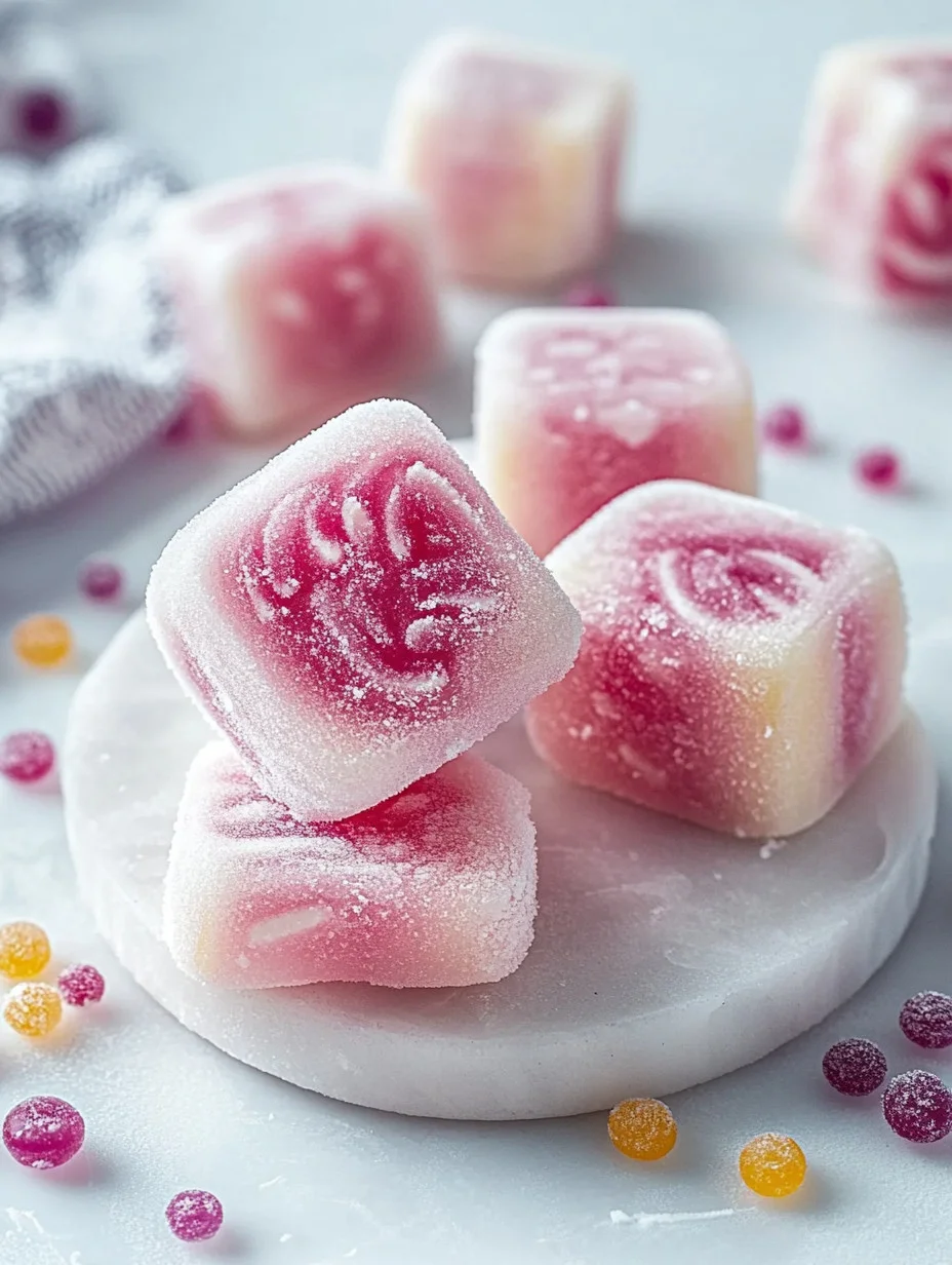 Homemade iced candy in various flavors on a wooden table.
