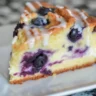 Blueberry Cream Cheese Crumb Cake with fresh blueberries and crumb topping