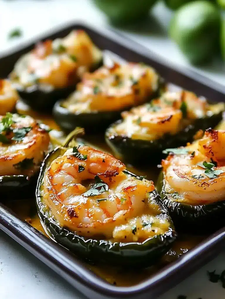 Keto Cilantro Lime Shrimp Stuffed Poblano Peppers